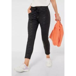 Pantalon noir enduit