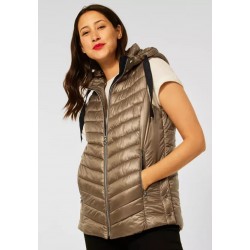 Gilet matelassé beige/doré