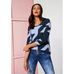 Sweat bleu bicolore
