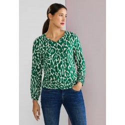 Blouse verte imprimée