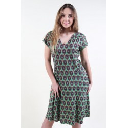 Robe verte imprimée