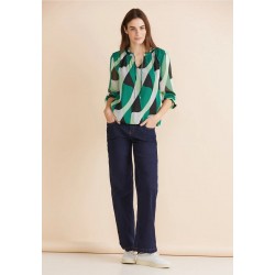 Blouse mousseline verte